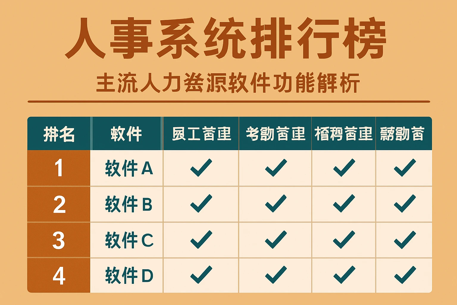 人事系统排行榜：主流人力资源软件功能解析