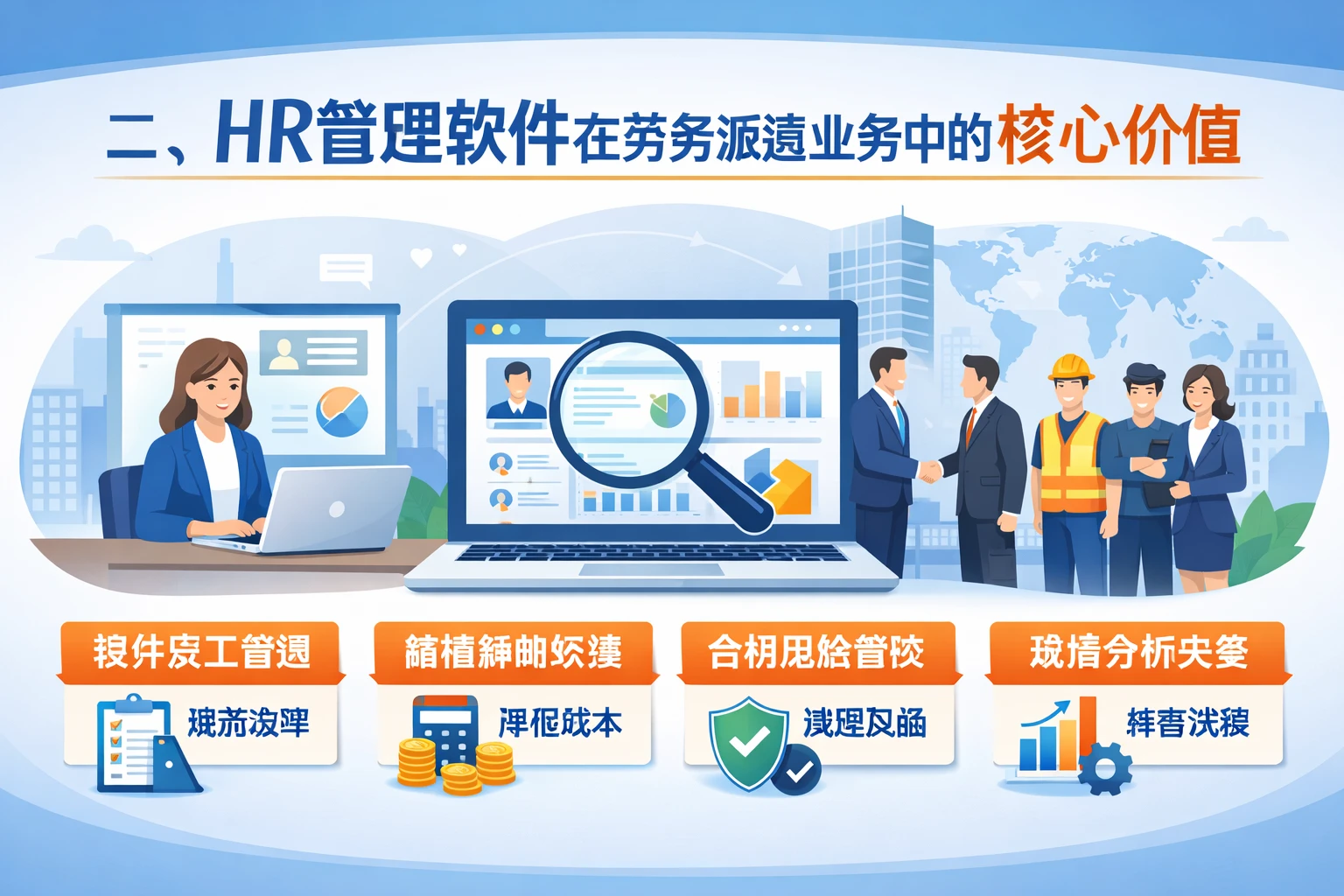二、HR管理软件在劳务派遣业务中的核心价值