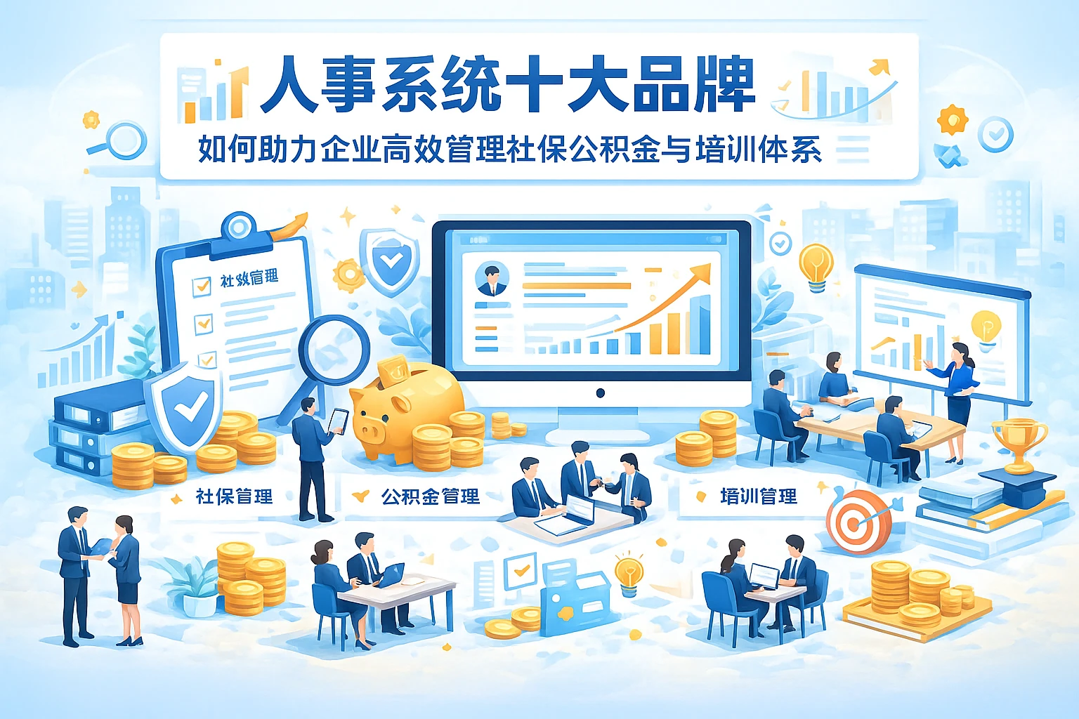 人事系统十大品牌如何助力企业高效管理社保公积金与培训体系