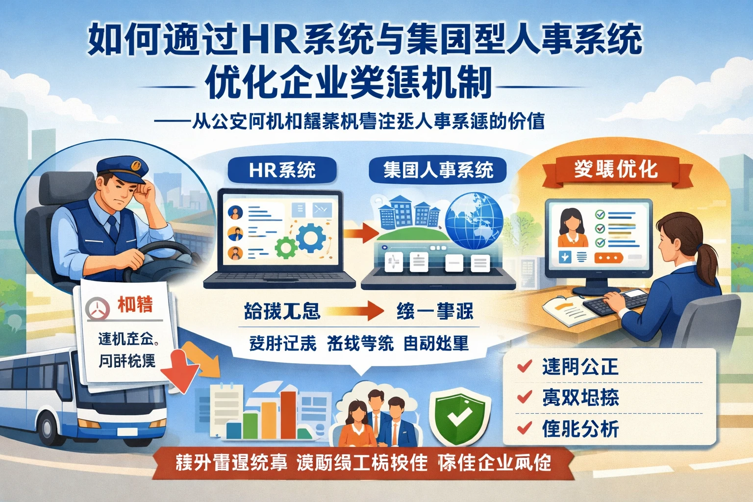 如何通过HR系统与集团型人事系统优化企业奖惩机制——从公交司机扣薪案例看在线人事系统的价值