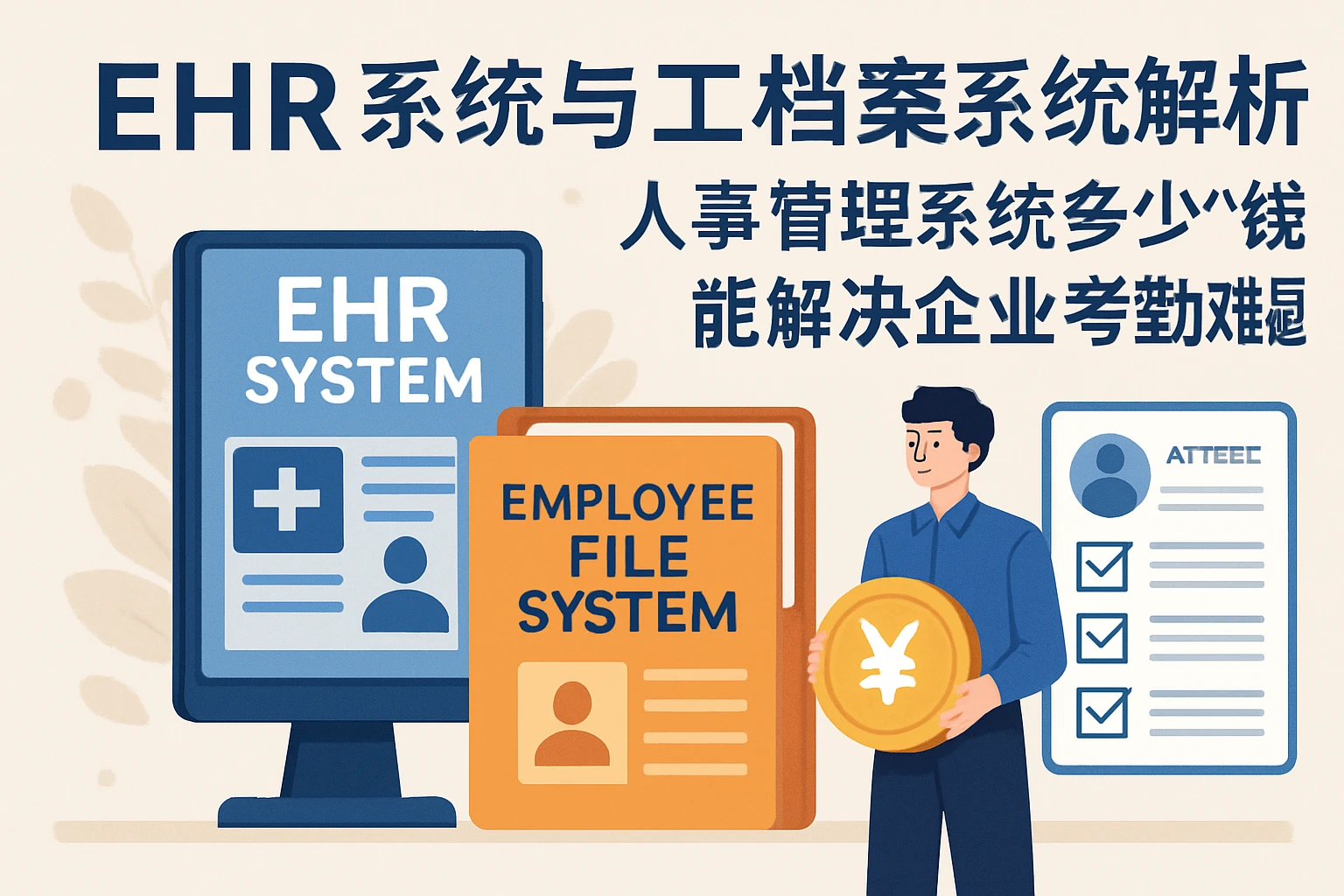 EHR系统与员工档案系统解析:人事管理系统多少钱能解决企业考勤难题