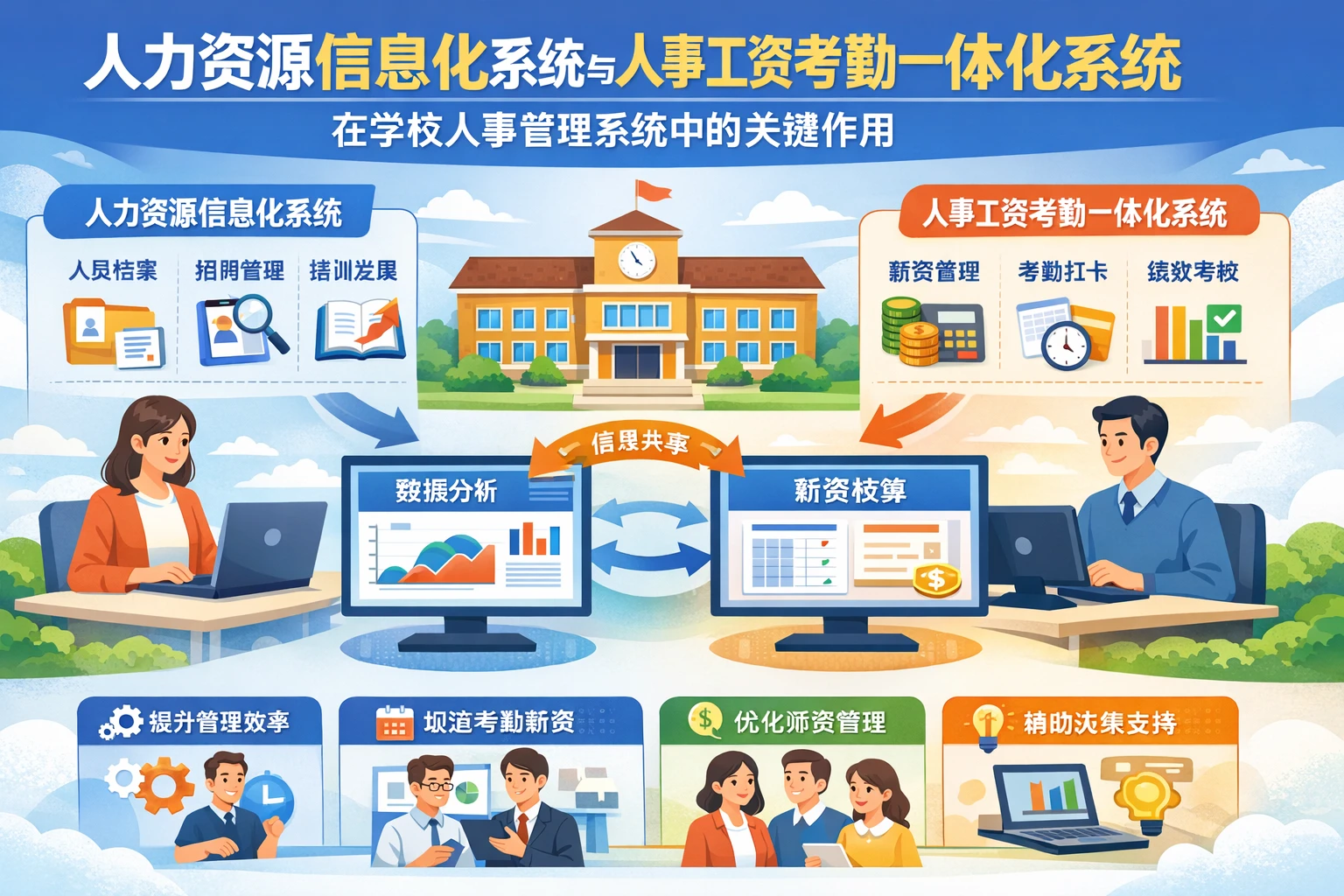 人力资源信息化系统与人事工资考勤一体化系统在学校人事管理系统中的关键作用
