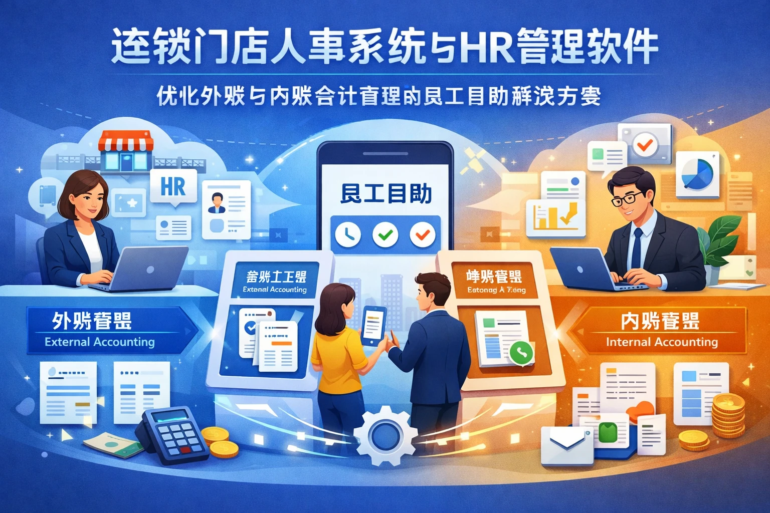 连锁门店人事系统与HR管理软件:优化外账与内账会计管理的员工自助解决方案