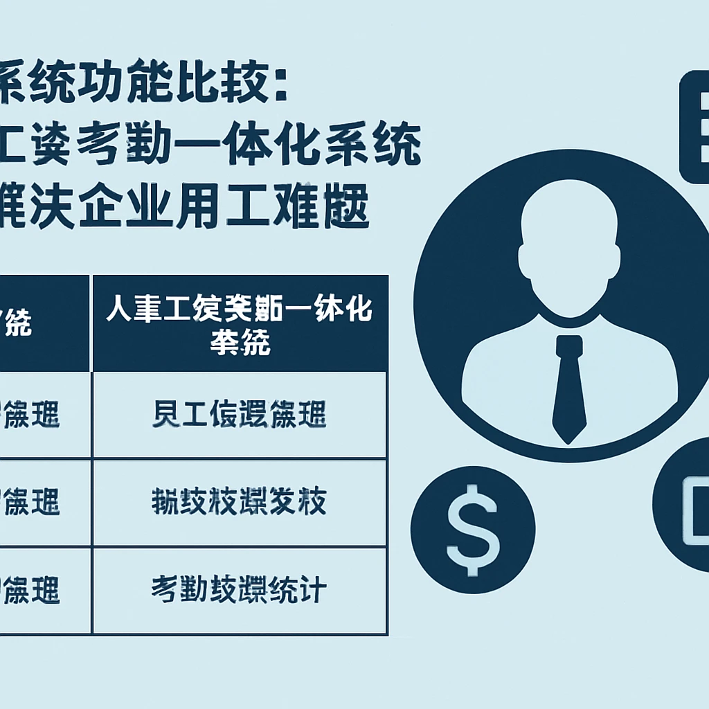 HR系统功能比较：人事工资考勤一体化系统如何解决企业用工难题