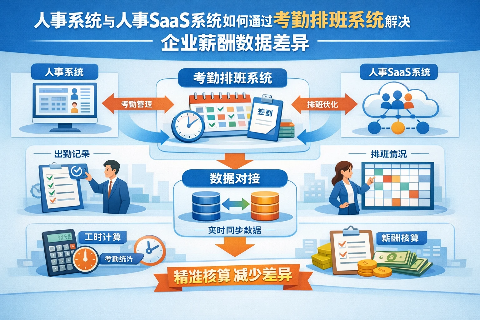 人事系统与人事SaaS系统如何通过考勤排班系统解决企业薪酬数据差异