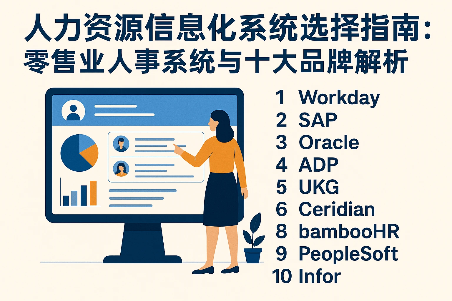 人力资源信息化系统选择指南：零售业人事系统与十大品牌解析