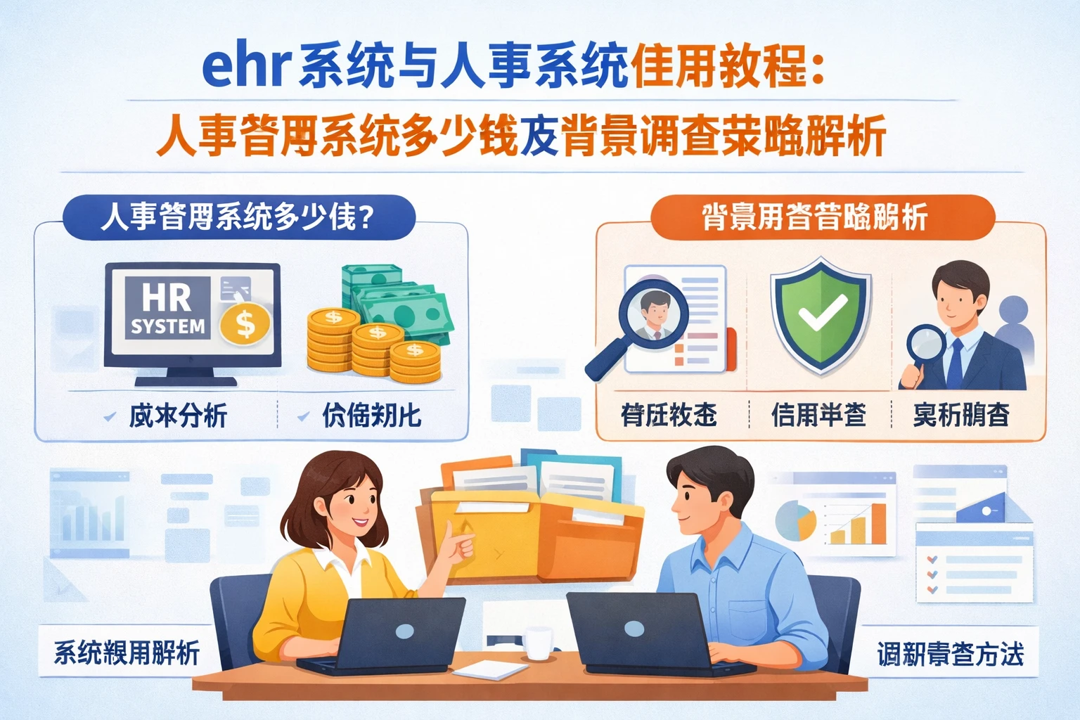 ehr系统与人事系统使用教程:人事管理系统多少钱及背景调查策略解析