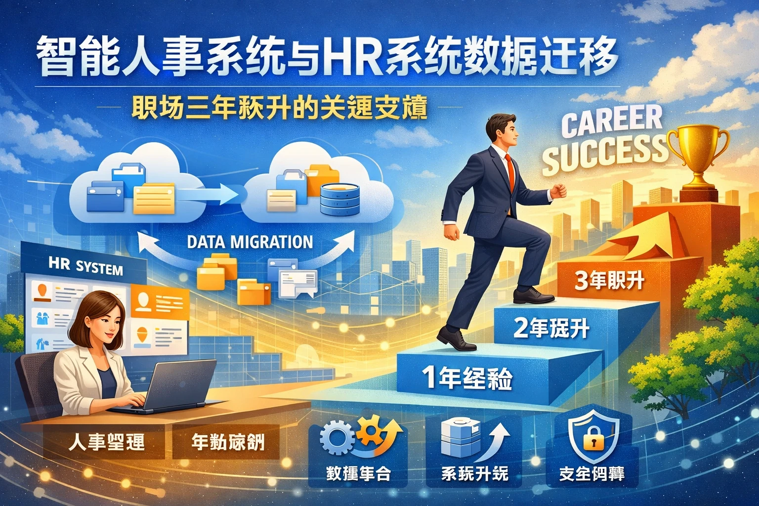 智能人事系统与HR系统数据迁移:职场三年跃升的关键支撑