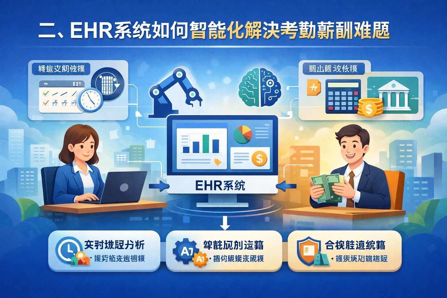 二、EHR系统如何智能化解决考勤薪酬难题