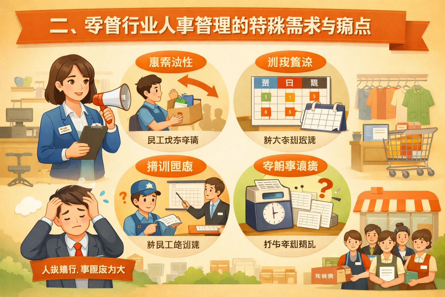 二、零售行业人事管理的特殊需求与痛点