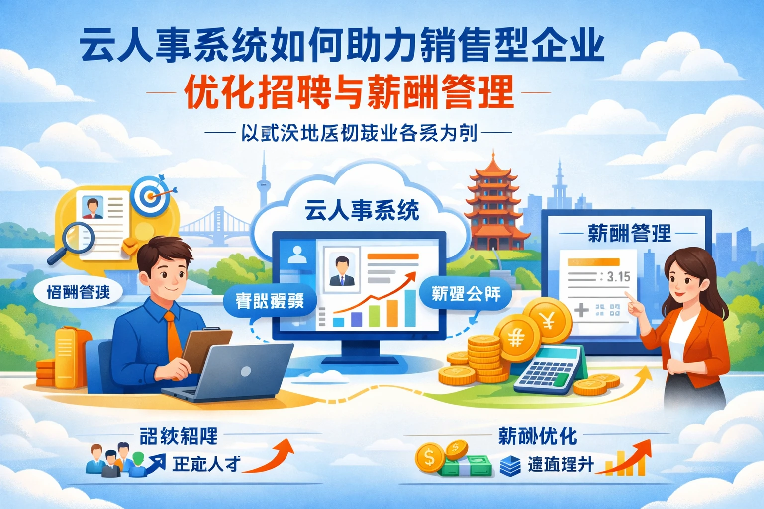 云人事系统如何助力销售型企业优化招聘与薪酬管理——以武汉地区初级业务员为例