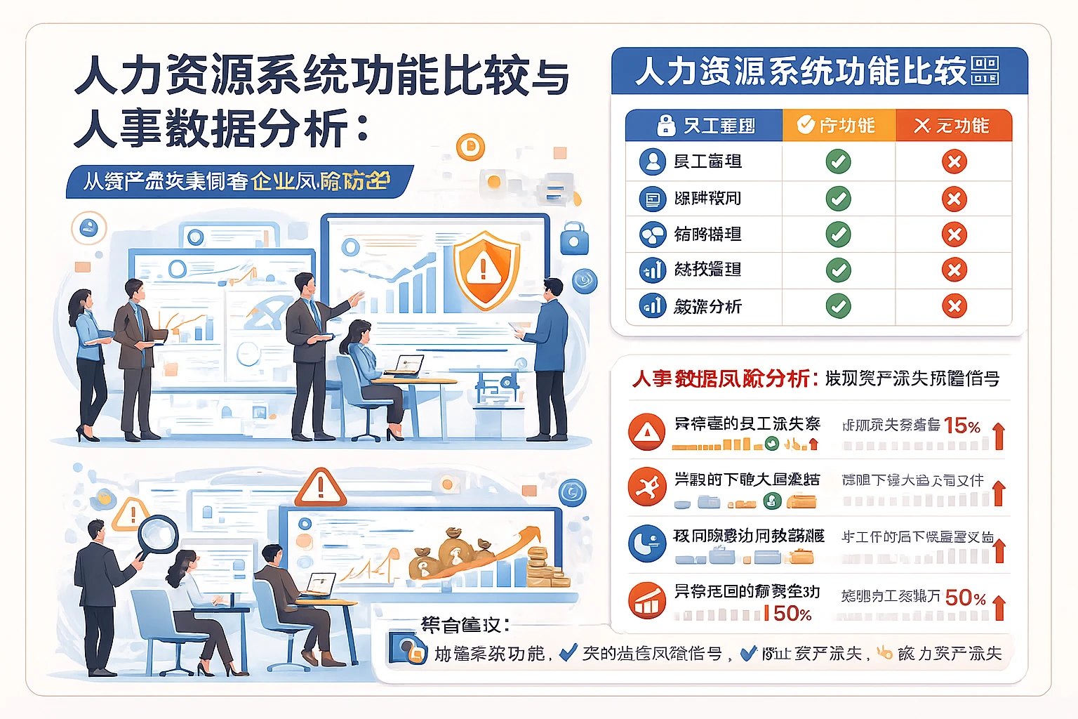 人力资源系统功能比较与人事数据分析:从资产流失案例看企业风险防控