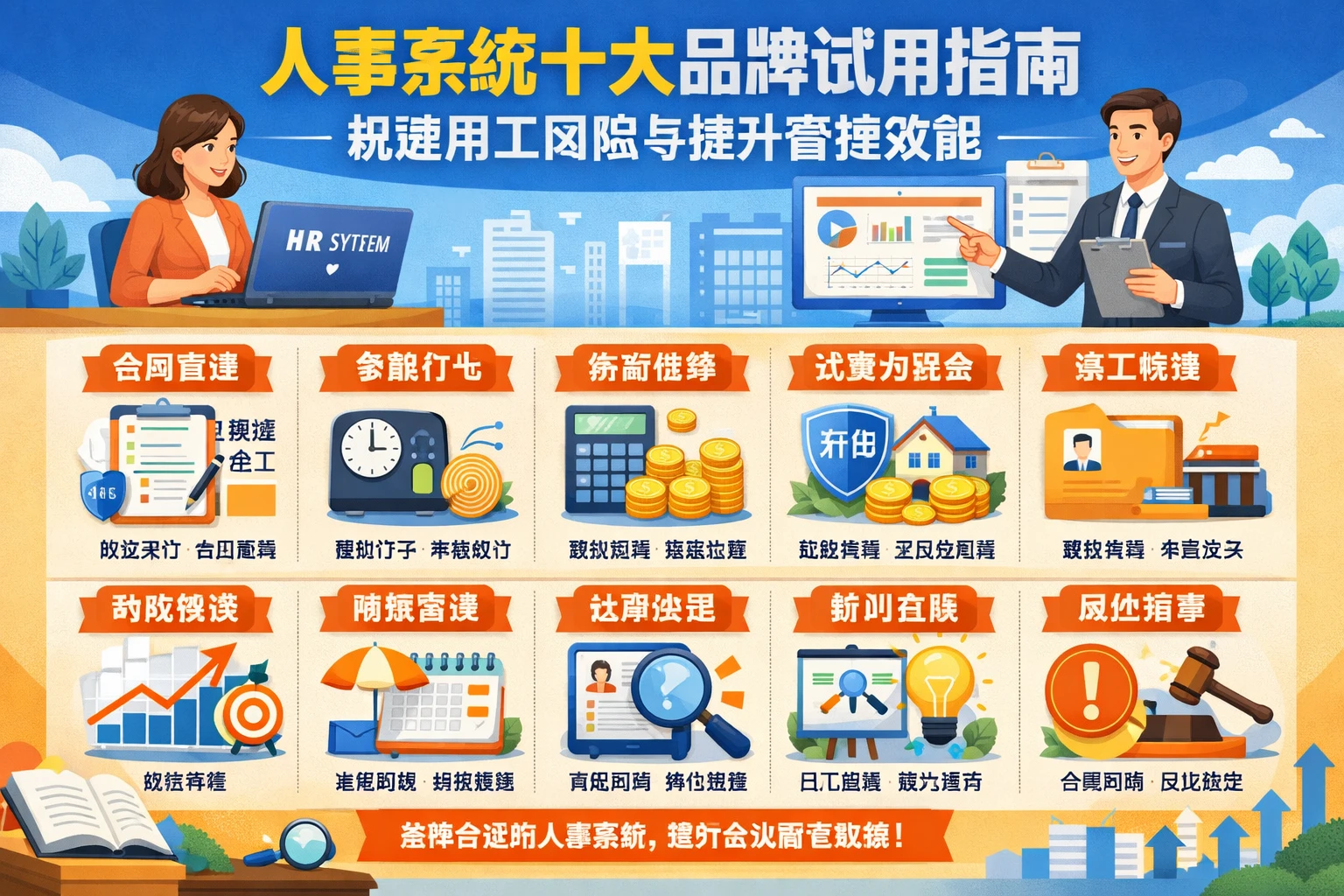 人事系统十大品牌试用指南：规避用工风险与提升管理效能