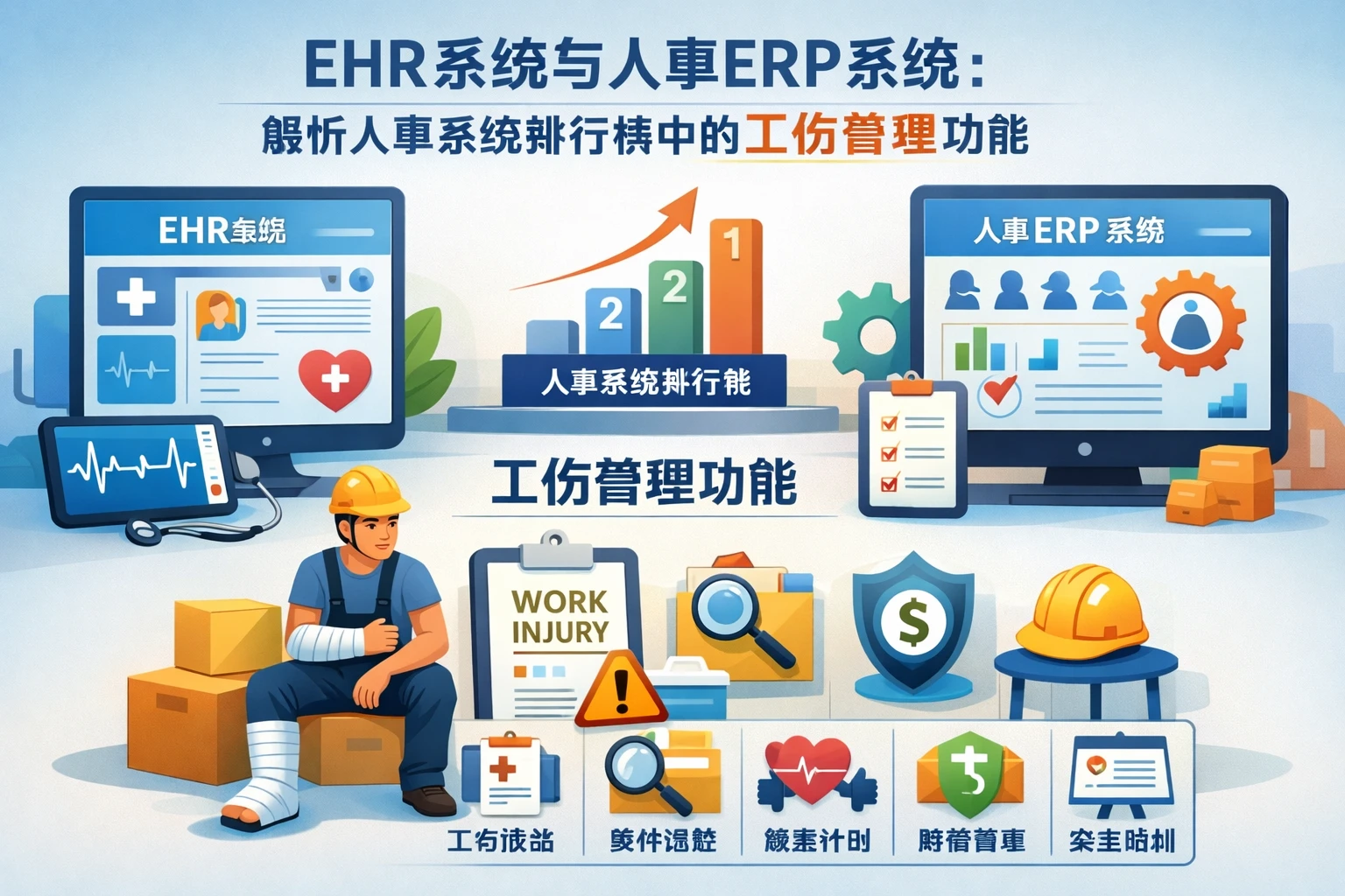 EHR系统与人事ERP系统：解析人事系统排行榜中的工伤管理功能