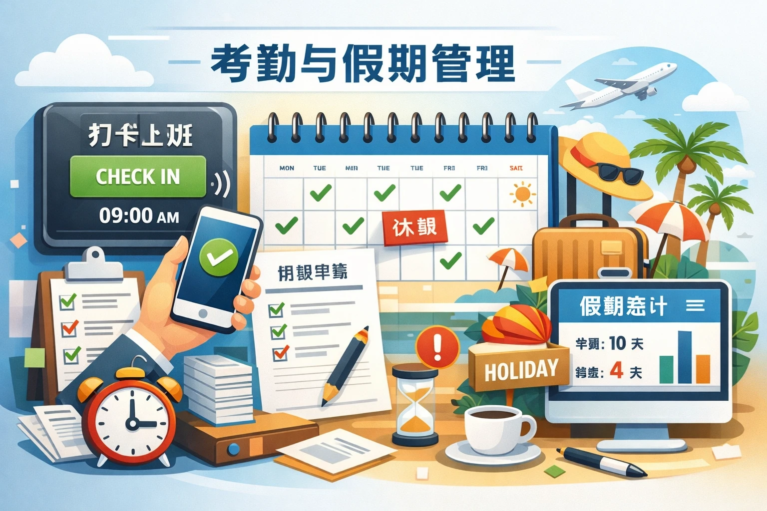 考勤与假期管理
