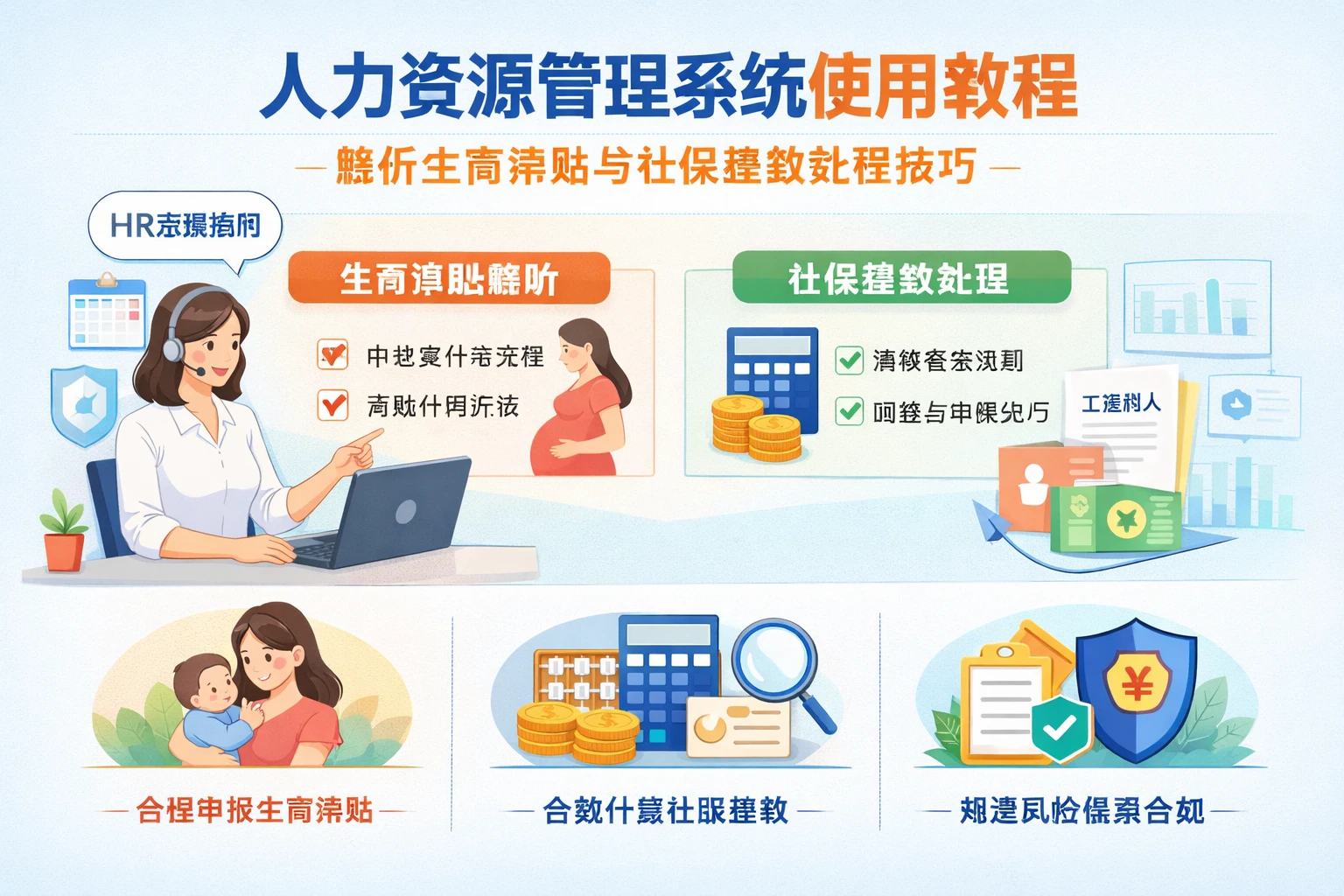 人力资源管理系统使用教程：解析生育津贴与社保基数处理技巧