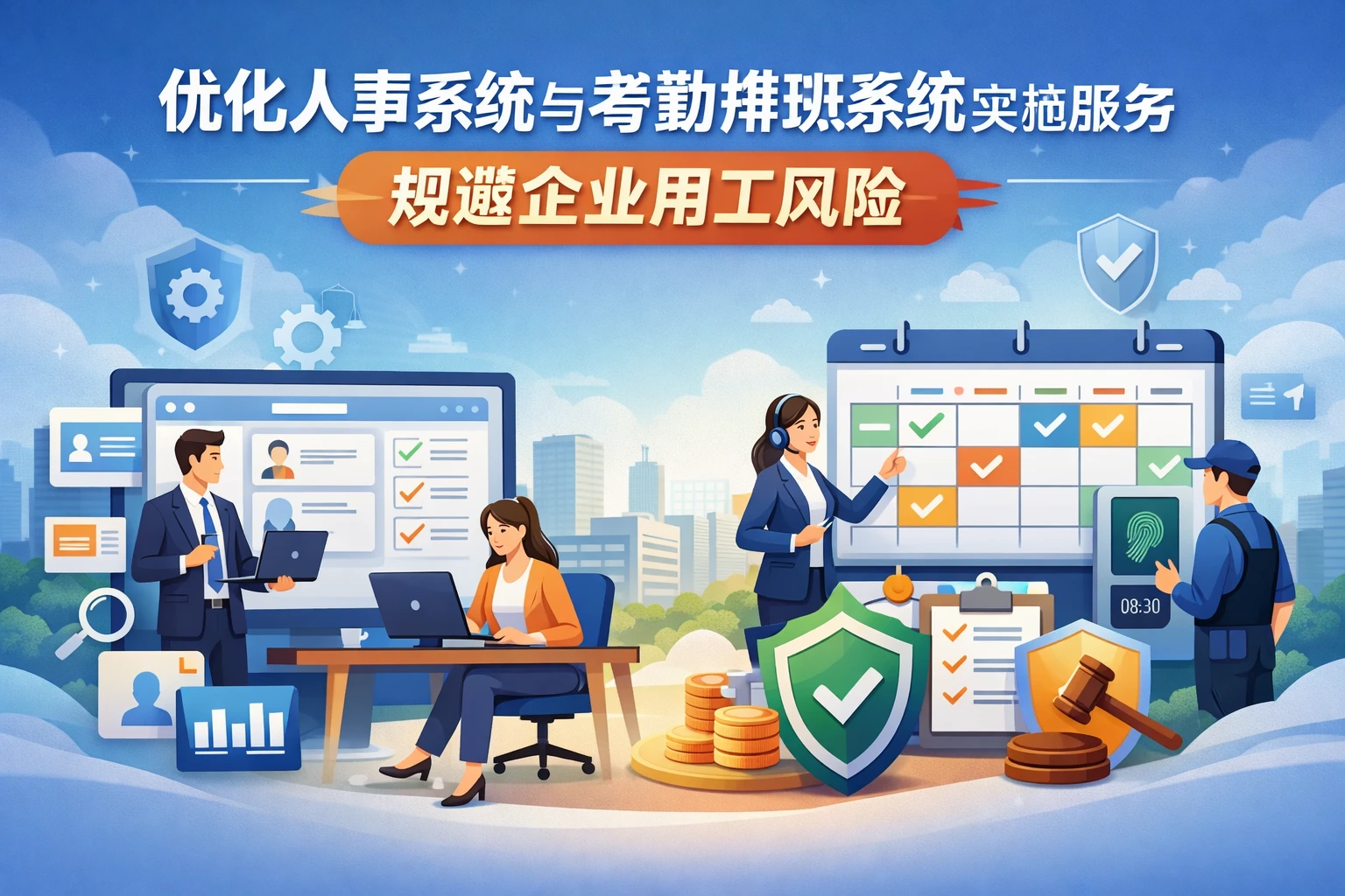 优化人事系统与考勤排班系统实施服务，规避企业用工风险