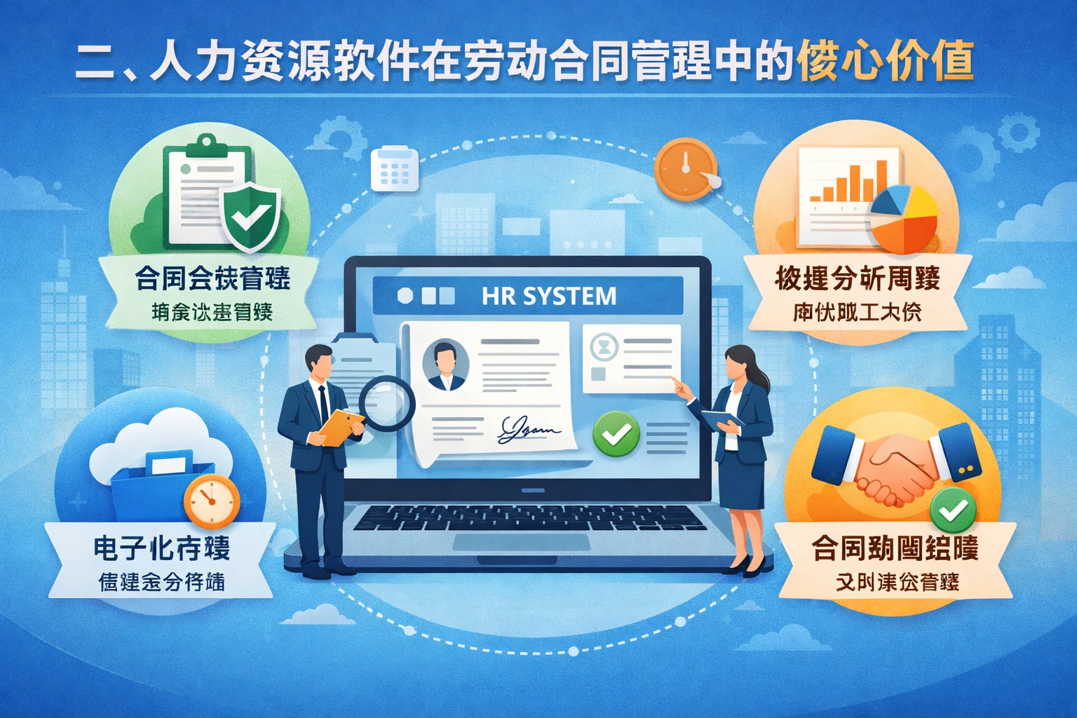 二、人力资源软件在劳动合同管理中的核心价值