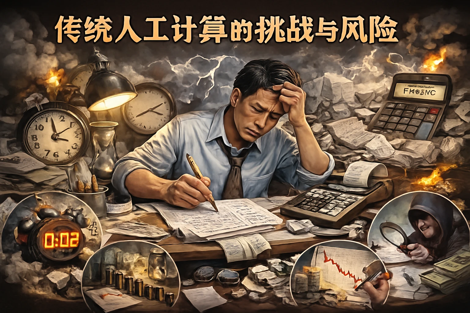 传统人工计算的挑战与风险