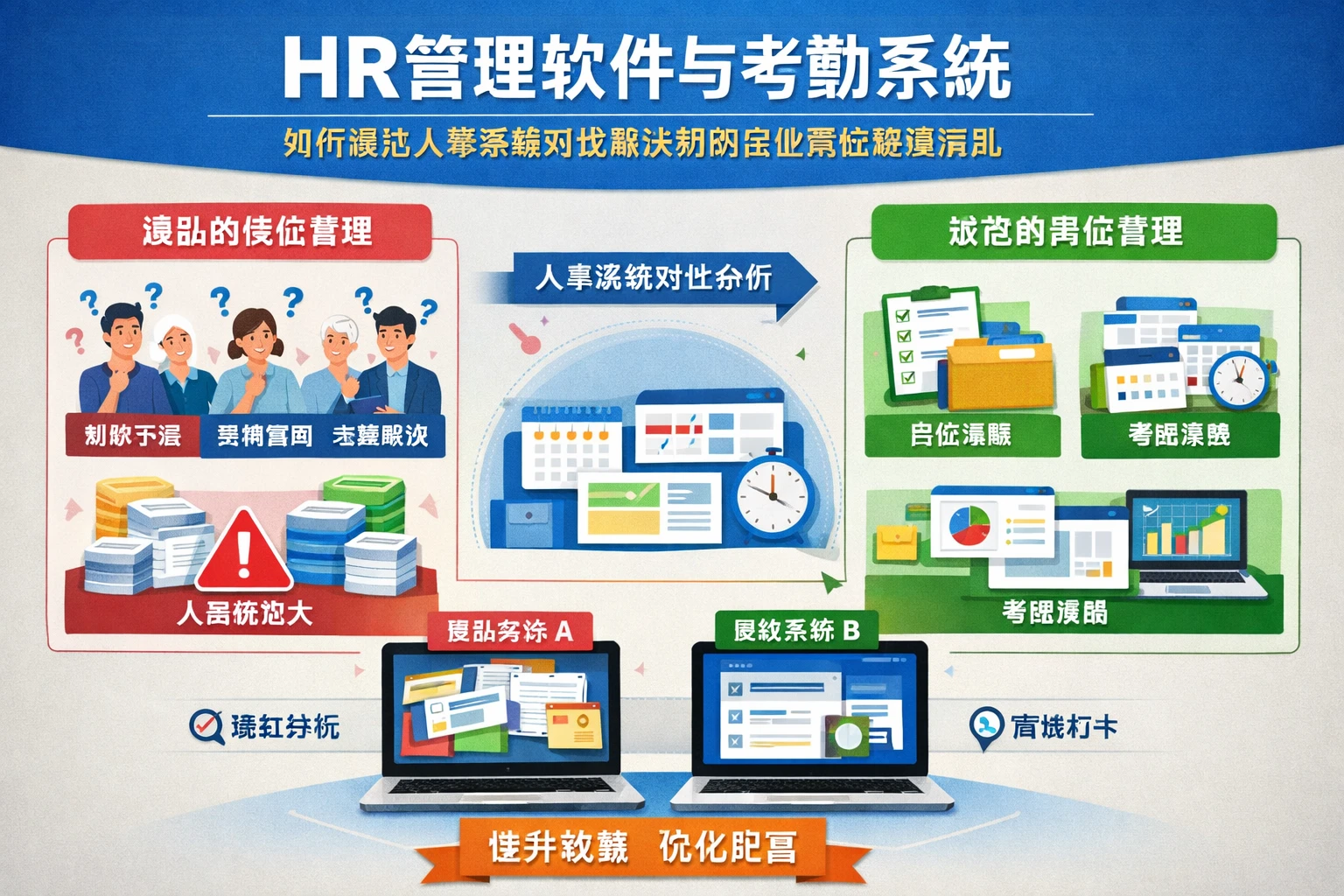 HR管理软件与考勤系统：如何通过人事系统对比解决初创企业岗位配置混乱