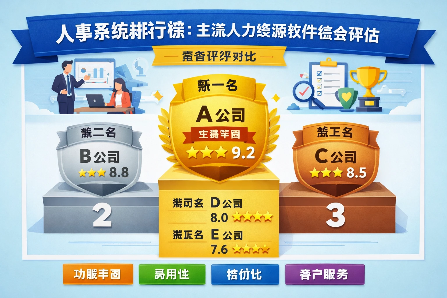 人事系统排行榜：主流人力资源软件综合评估