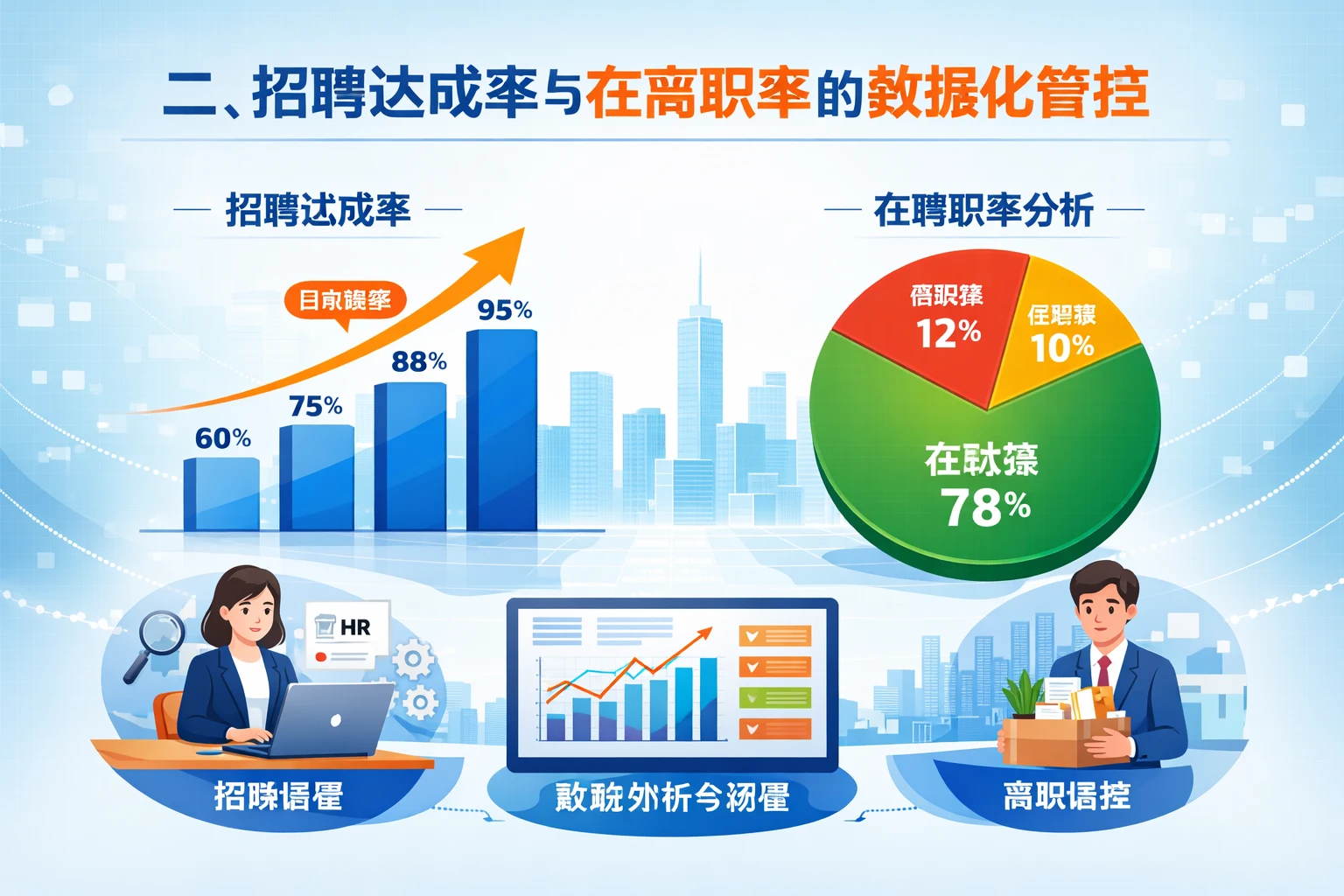 二、招聘达成率与在离职率的数据化管控