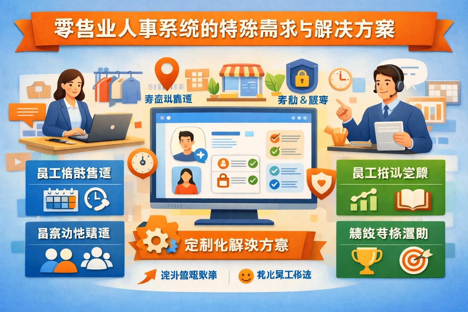 零售业人事系统的特殊需求与解决方案