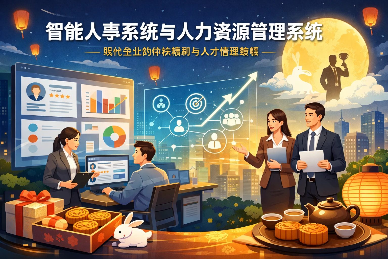 智能人事系统与人力资源管理系统：现代企业的中秋福利与人才管理策略