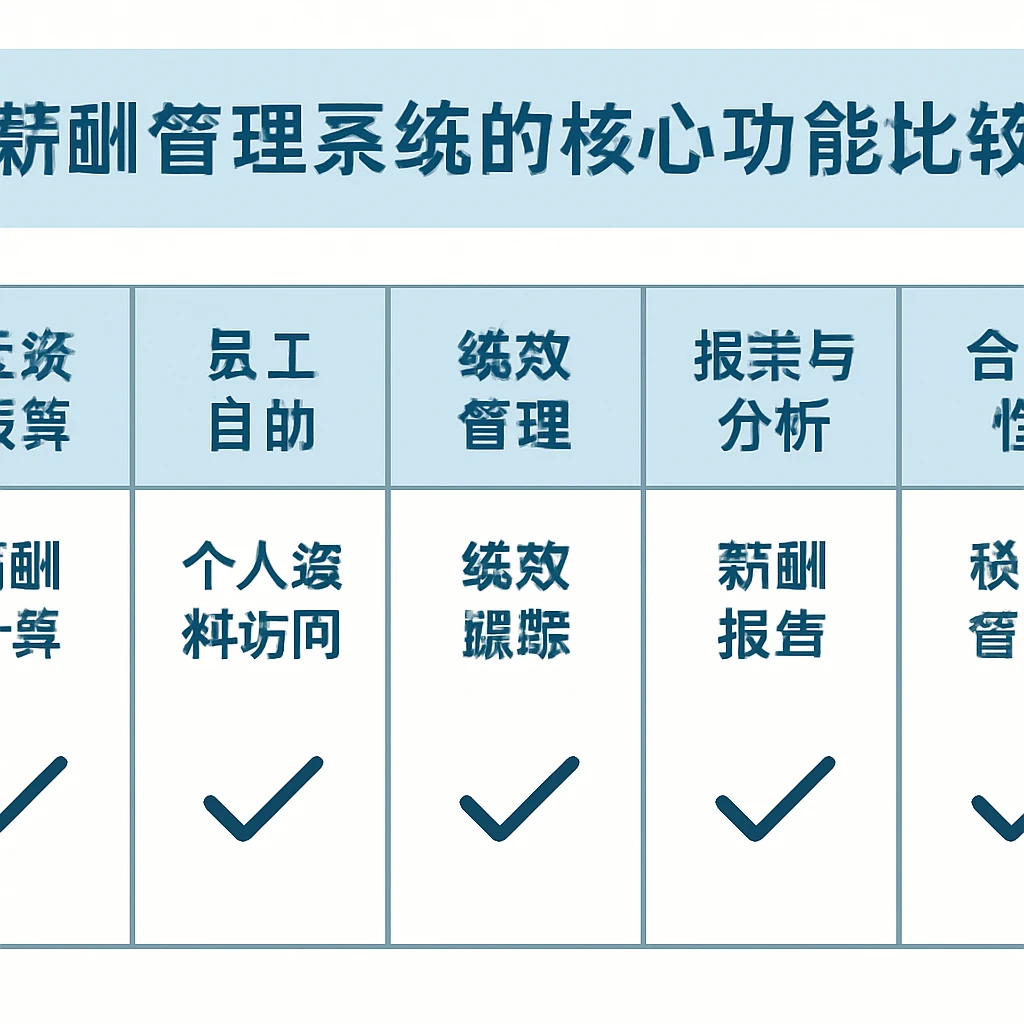 薪酬管理系统的核心功能比较