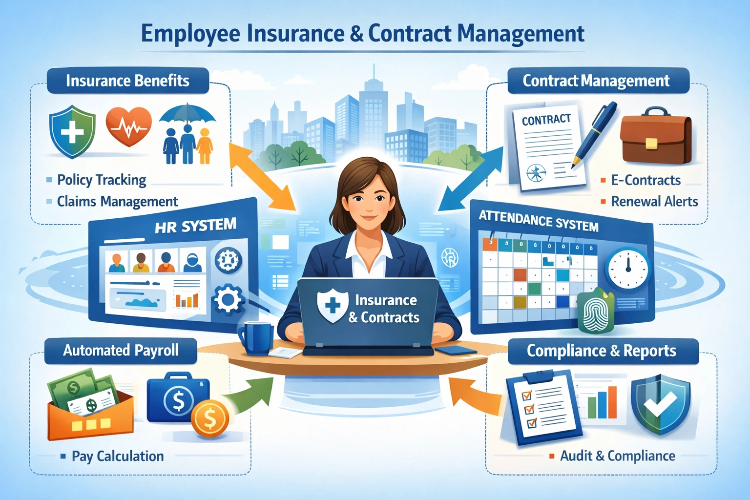 数字化人事系统与考勤管理系统在员工保险与合同管理中的关键作用