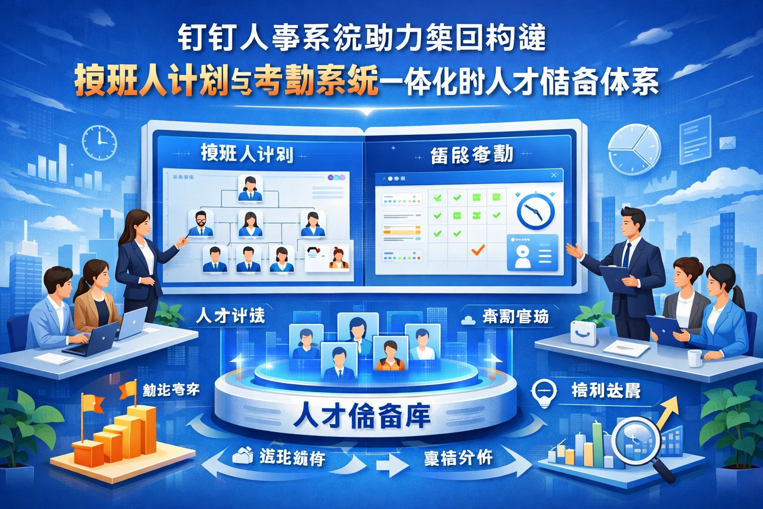 钉钉人事系统助力集团构建接班人计划与考勤系统一体化的人才储备体系