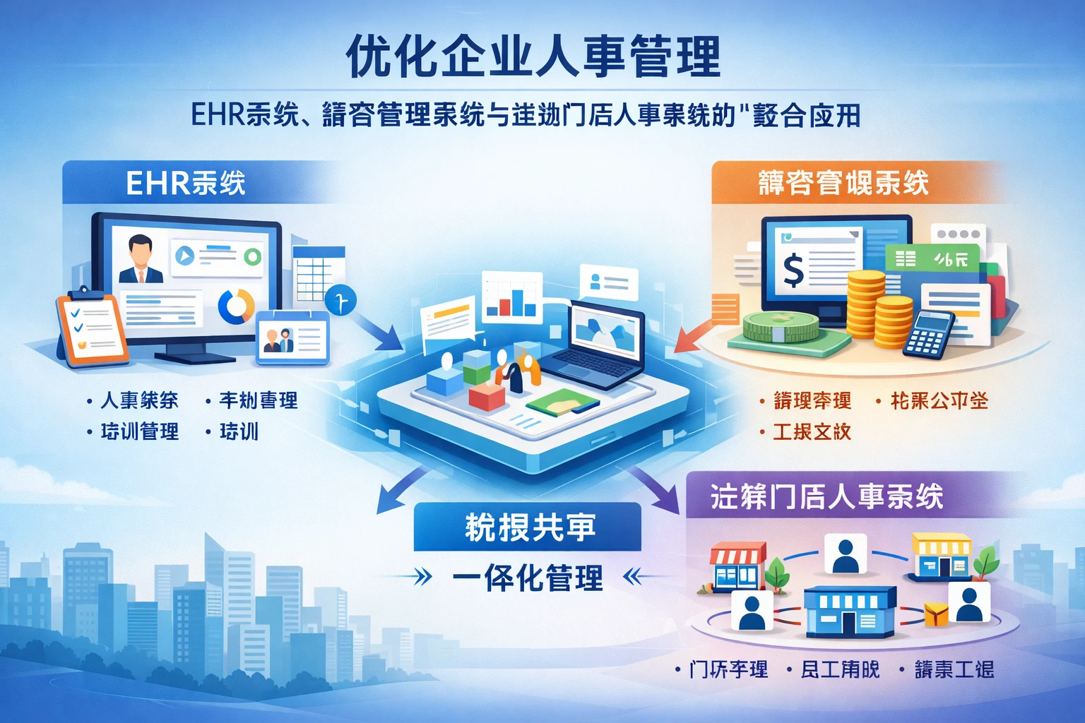 优化企业人事管理：EHR系统、薪资管理系统与连锁门店人事系统的整合应用
