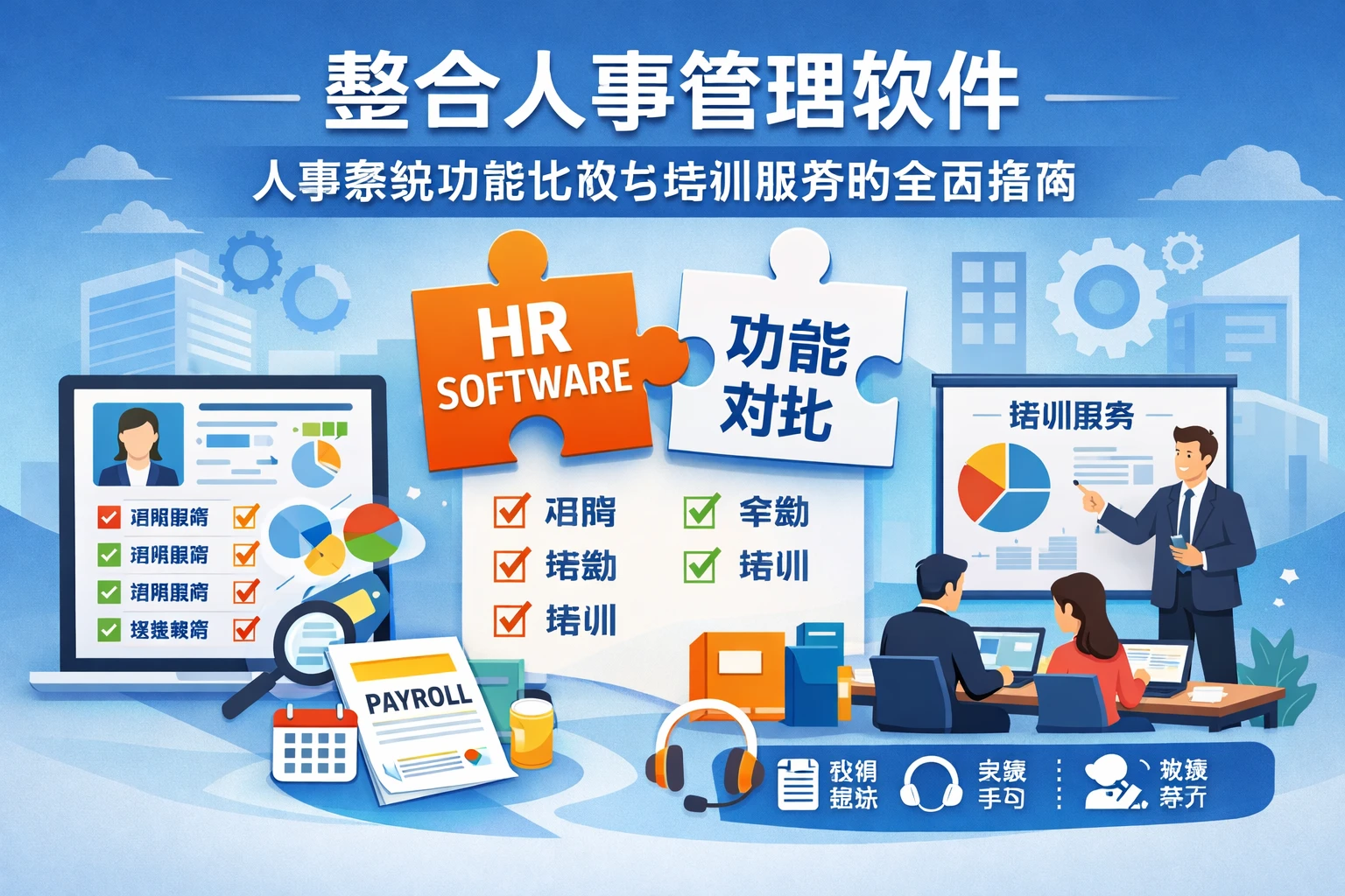 整合人事管理软件、人事系统功能比较与培训服务的全面指南