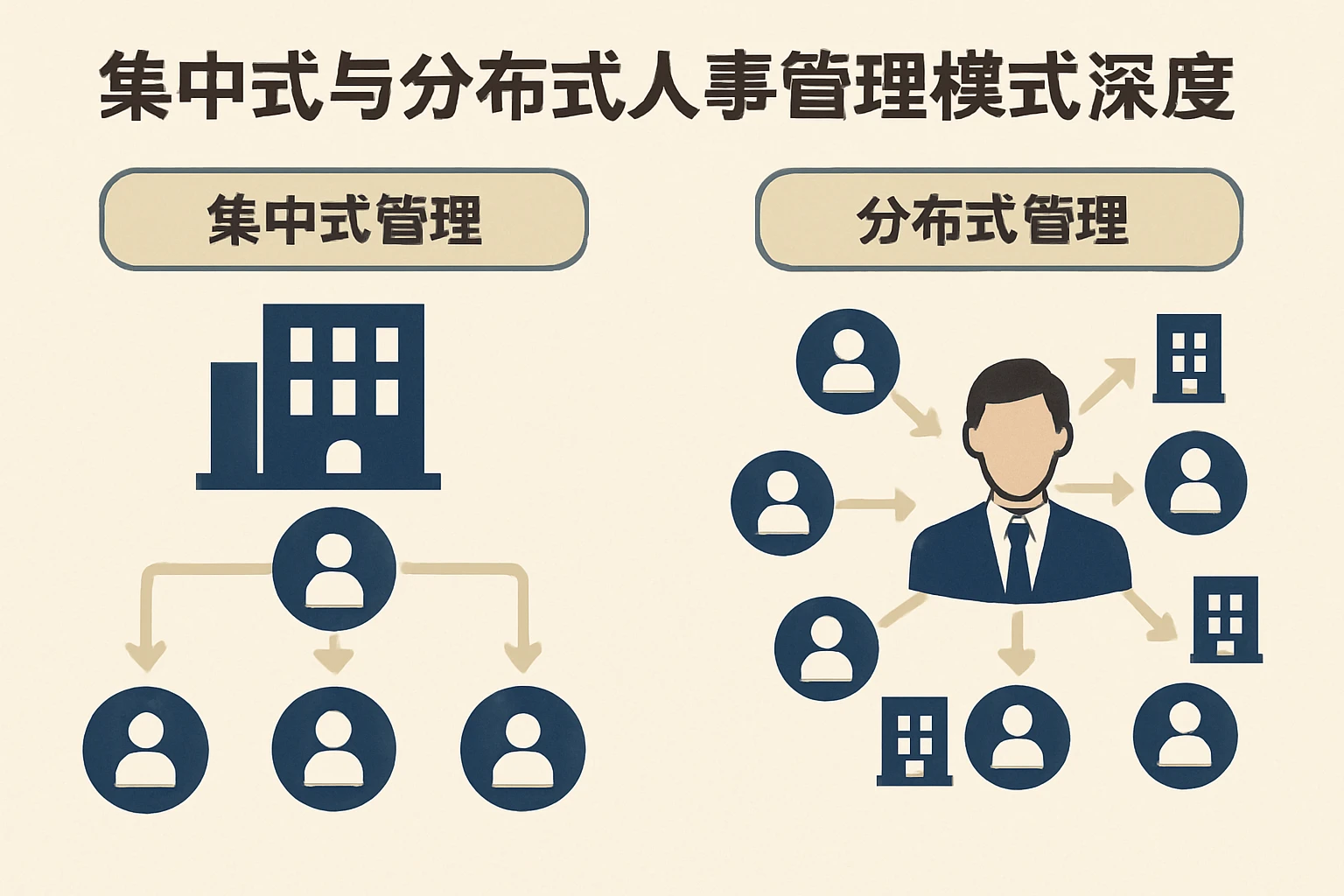 集中式与分布式人事管理模式深度解析
