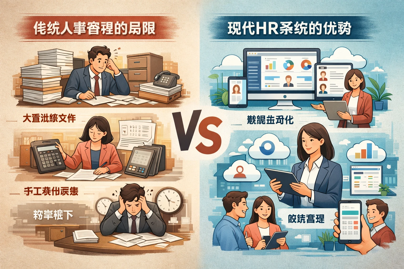传统人事管理的局限与现代HR系统的优势