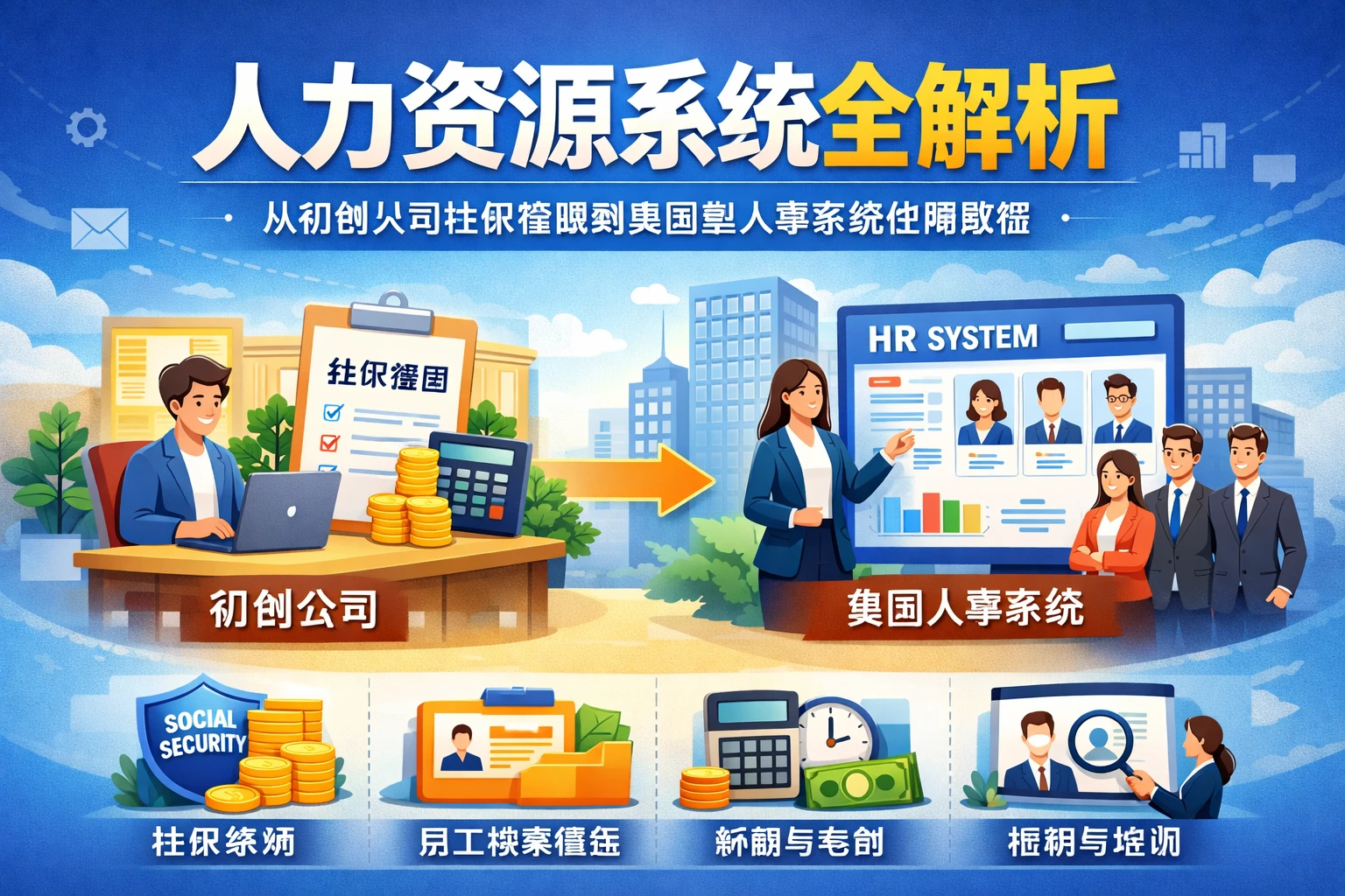 人力资源系统全解析：从初创公司社保管理到集团型人事系统使用教程