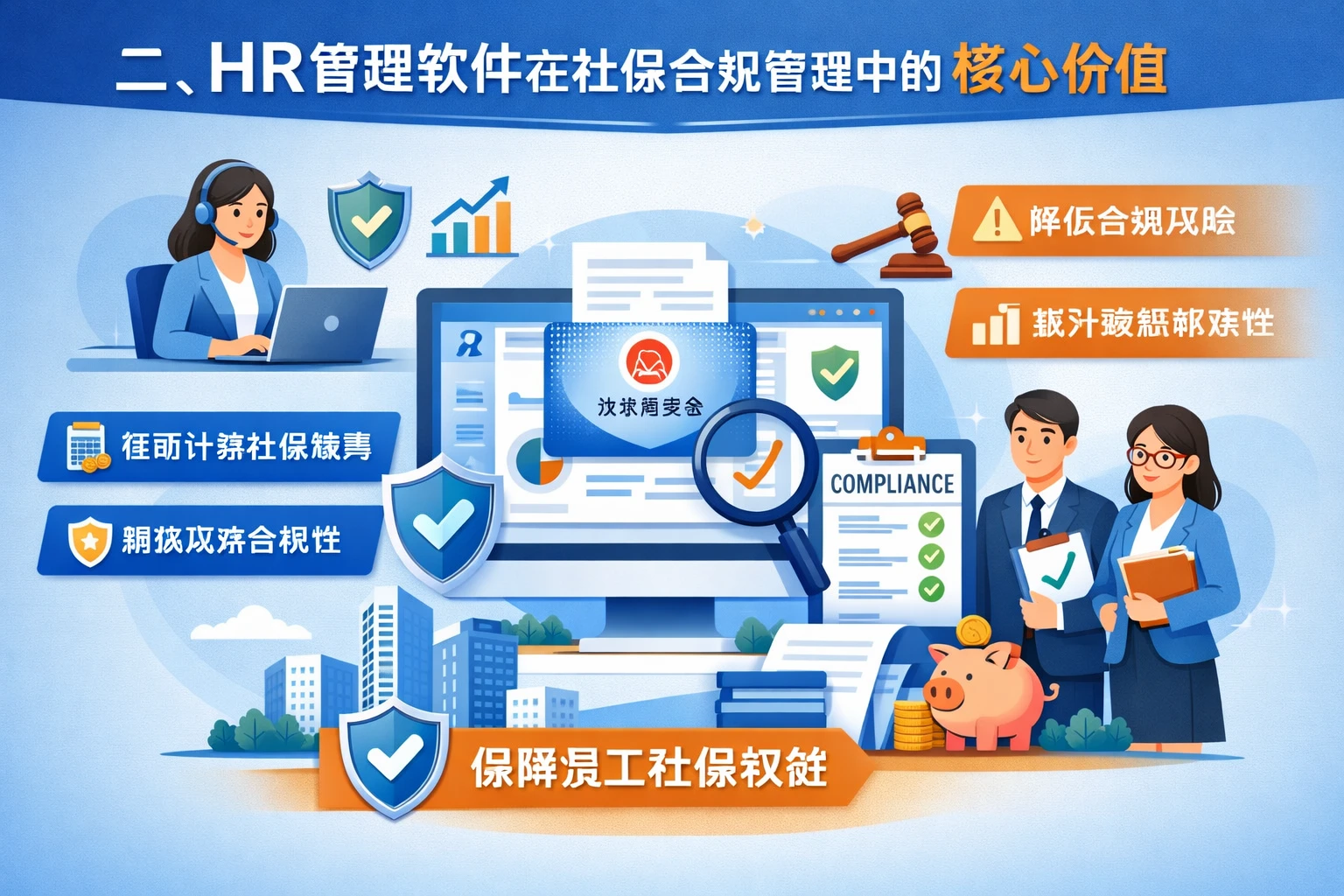 二、HR管理软件在社保合规管理中的核心价值