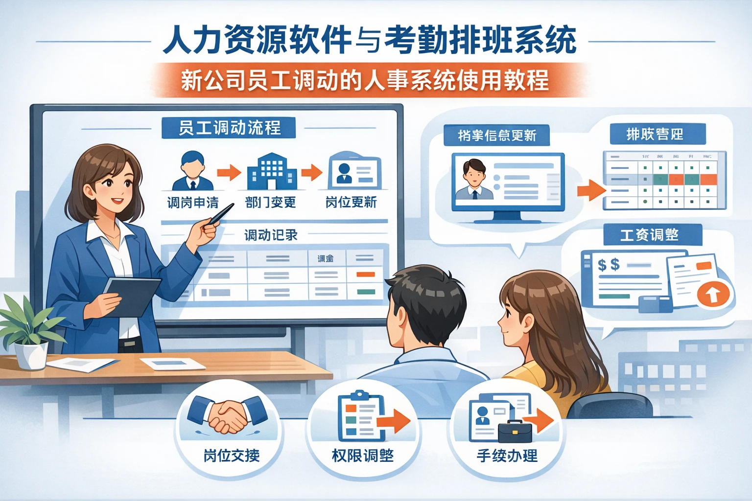 人力资源软件与考勤排班系统：新公司员工调动的人事系统使用教程