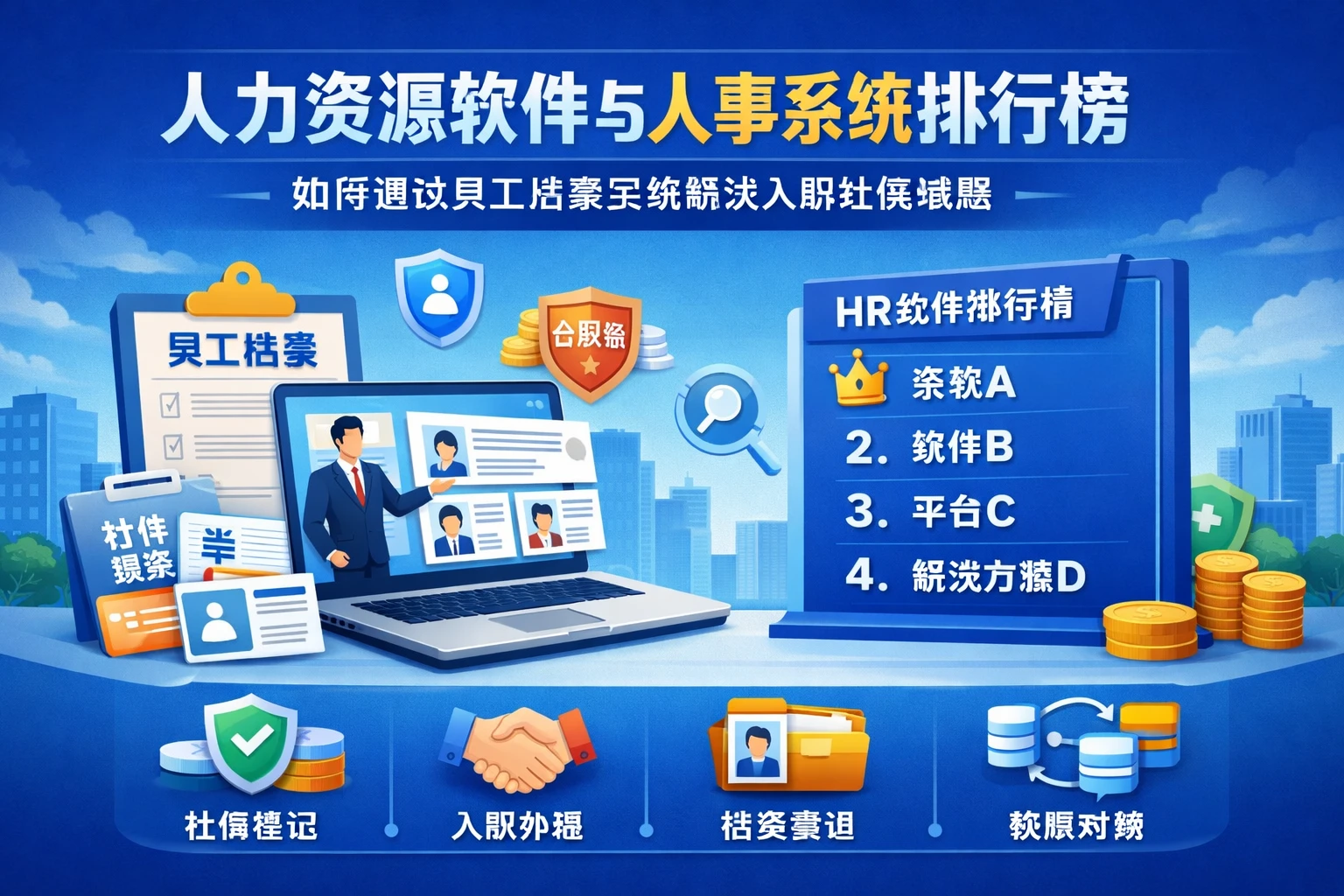 人力资源软件与人事系统排行榜：如何通过员工档案系统解决入职社保难题
