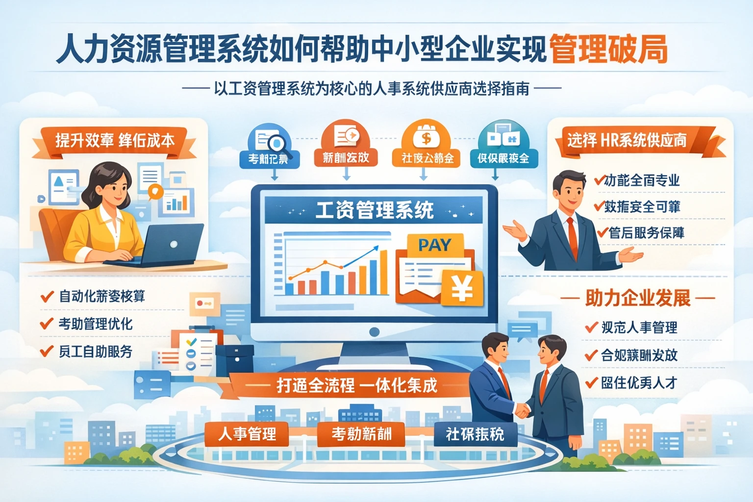 人力资源管理系统如何帮助中小型企业实现管理破局——以工资管理系统为核心的人事系统供应商选择指南