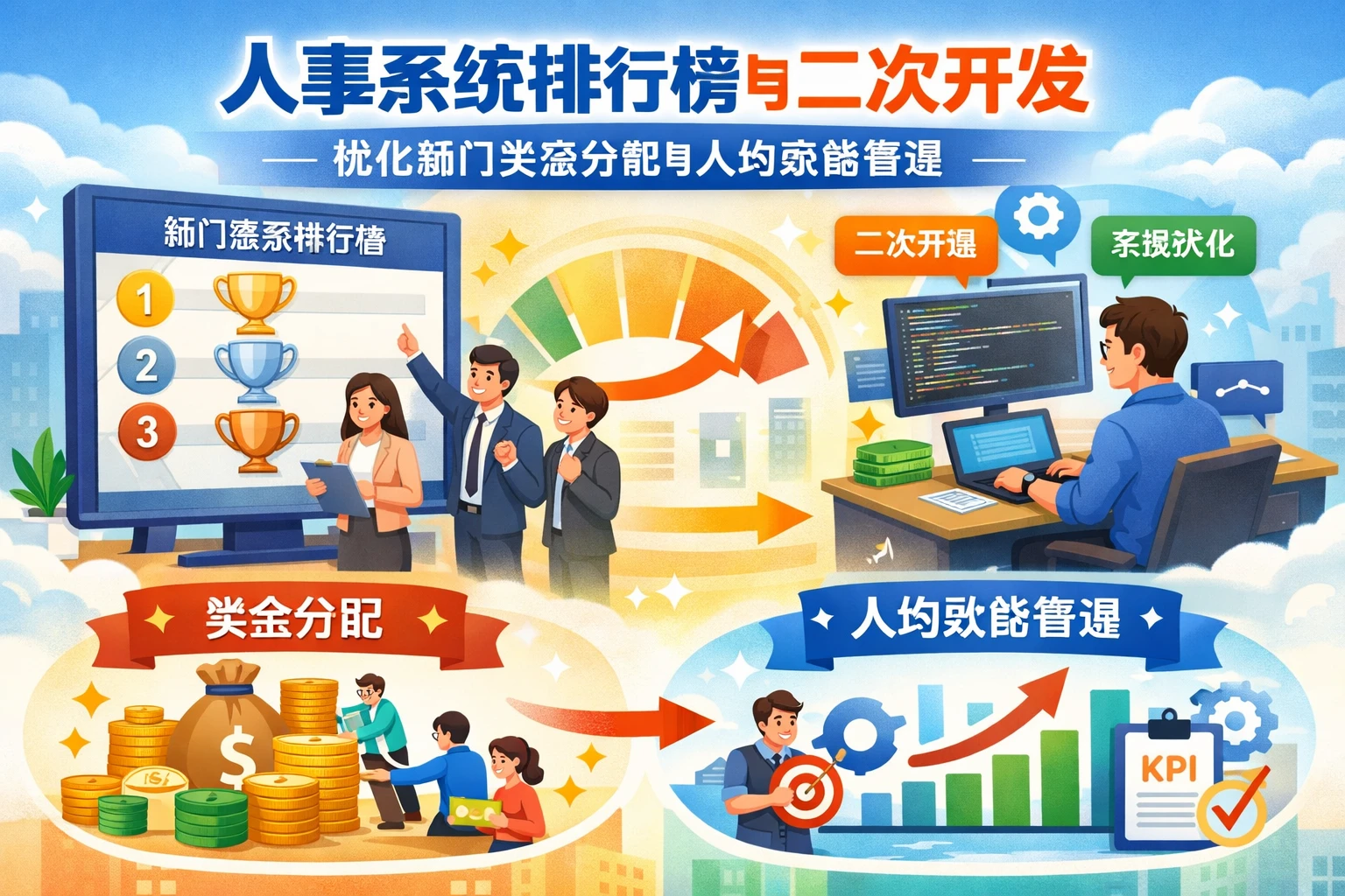 人事系统排行榜与二次开发：优化部门奖金分配与人均效能管理