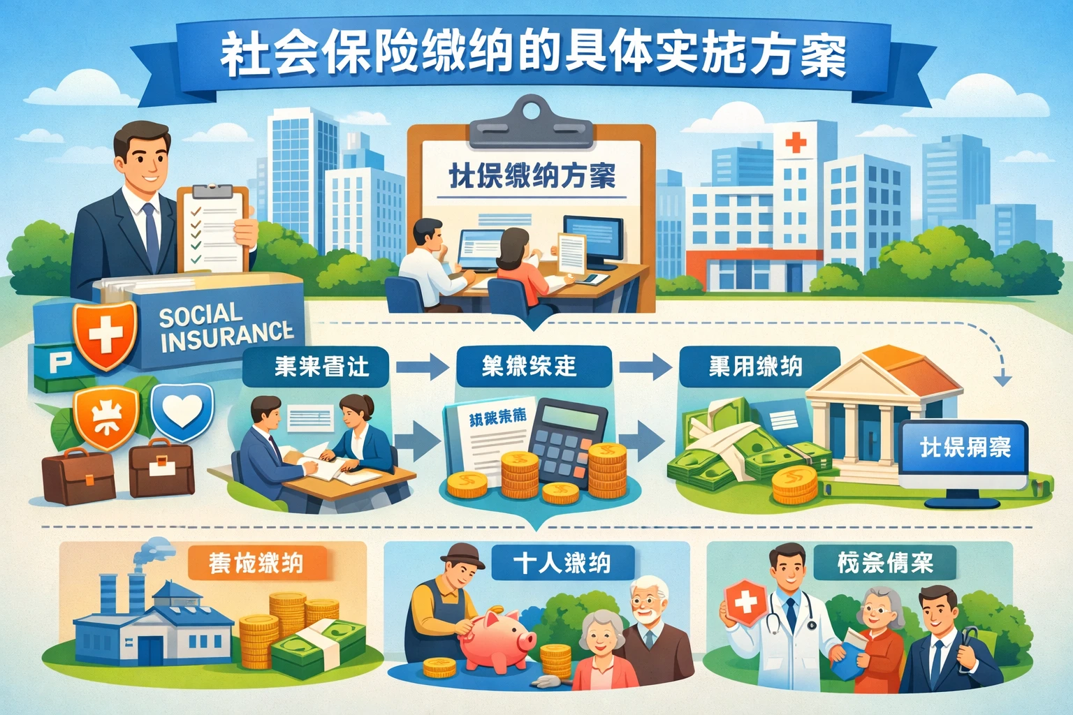 社会保险缴纳的具体实施方案