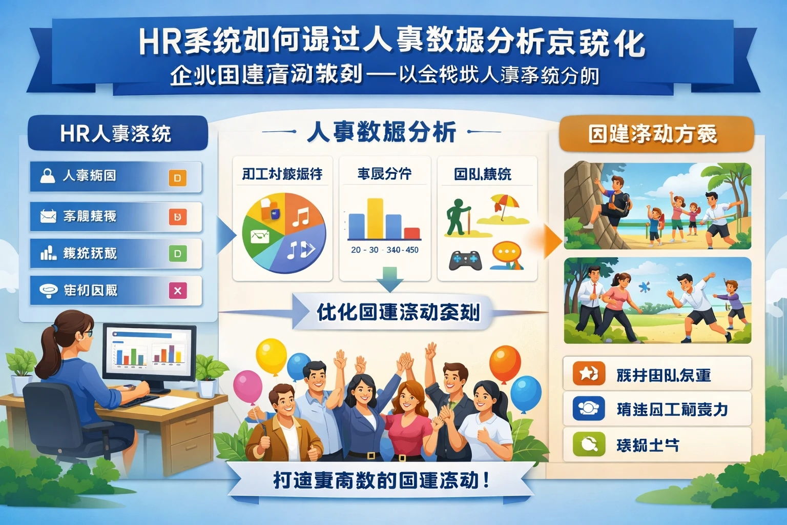 HR系统如何通过人事数据分析系统优化企业团建活动策划——以全模块人事系统为例
