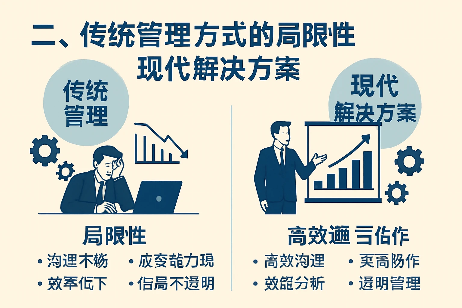 二、传统管理方式的局限性与现代解决方案