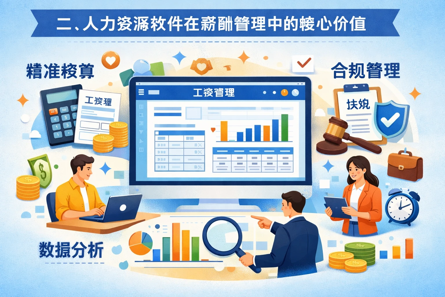 二、人力资源软件在薪酬管理中的核心价值