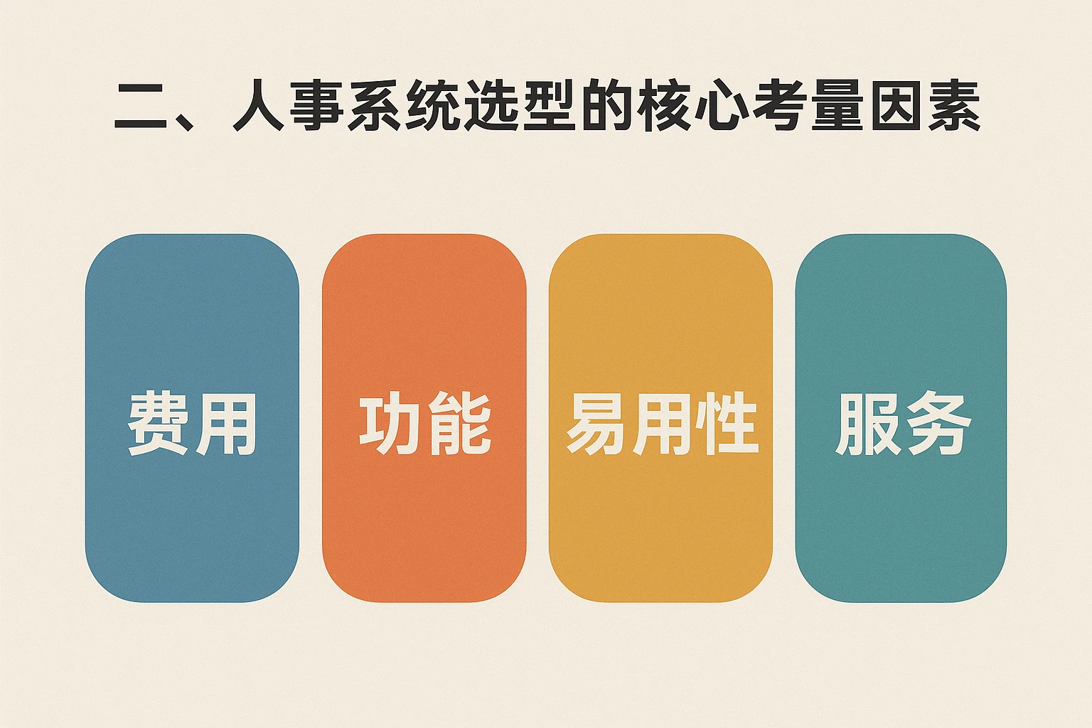 二、人事系统选型的核心考量因素