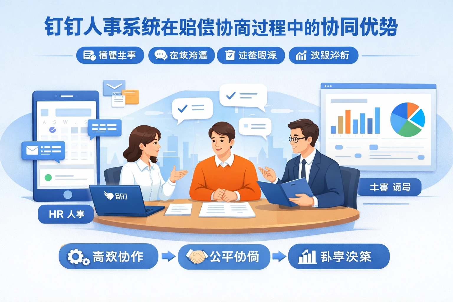 钉钉人事系统在赔偿协商过程中的协同优势