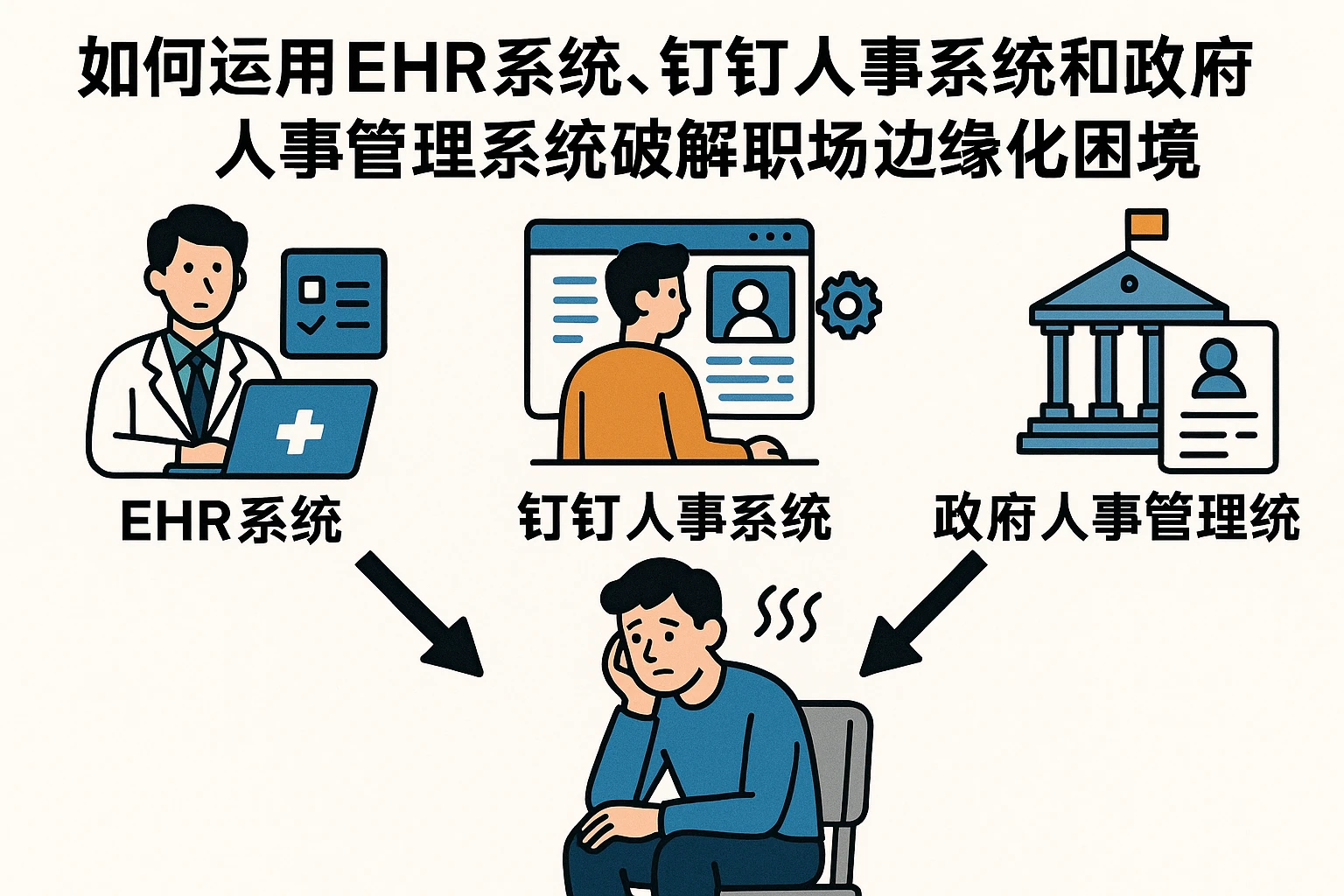 如何运用EHR系统、钉钉人事系统和政府人事管理系统破解职场边缘化困境