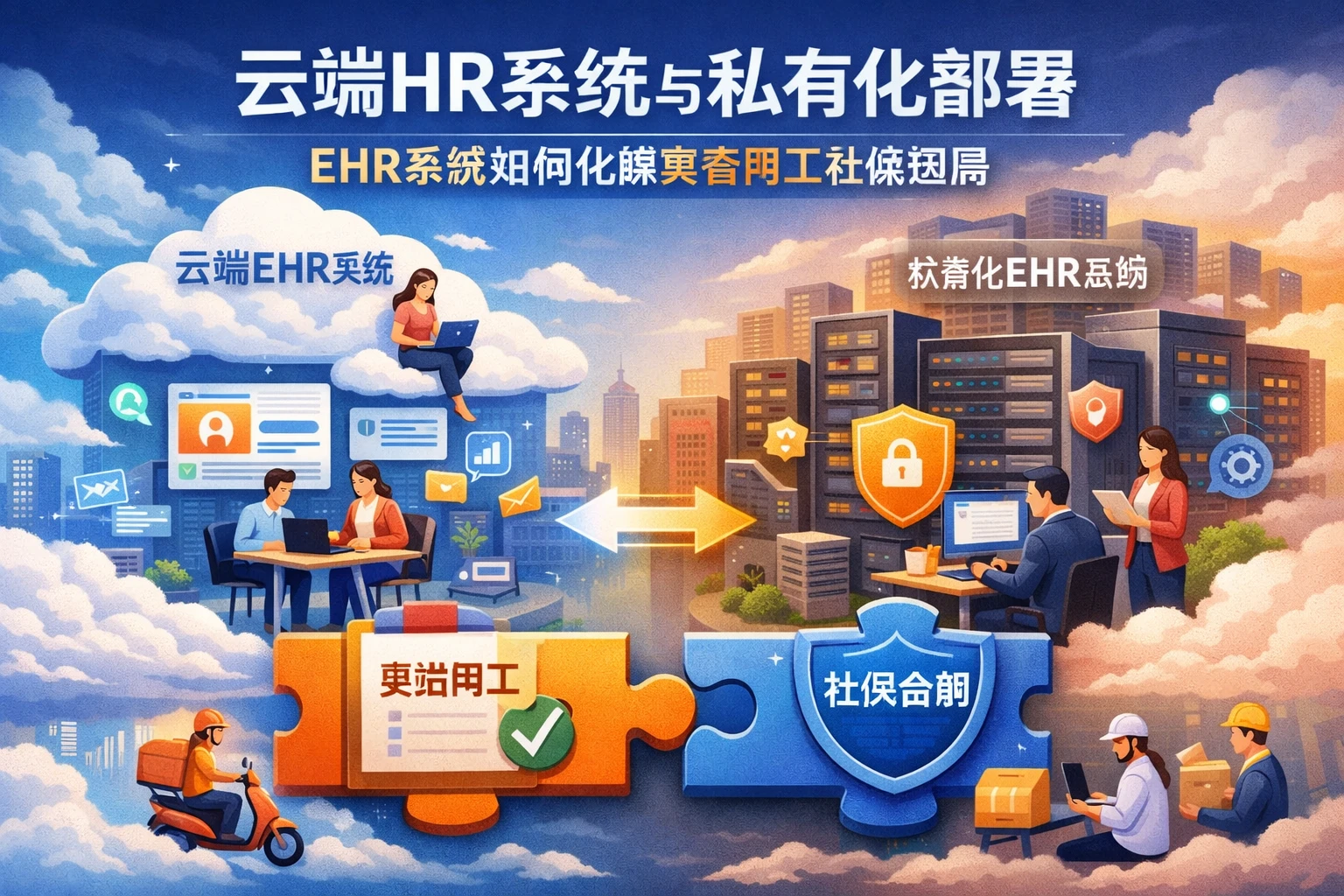 云端HR系统与私有化部署：EHR系统如何化解灵活用工社保困局