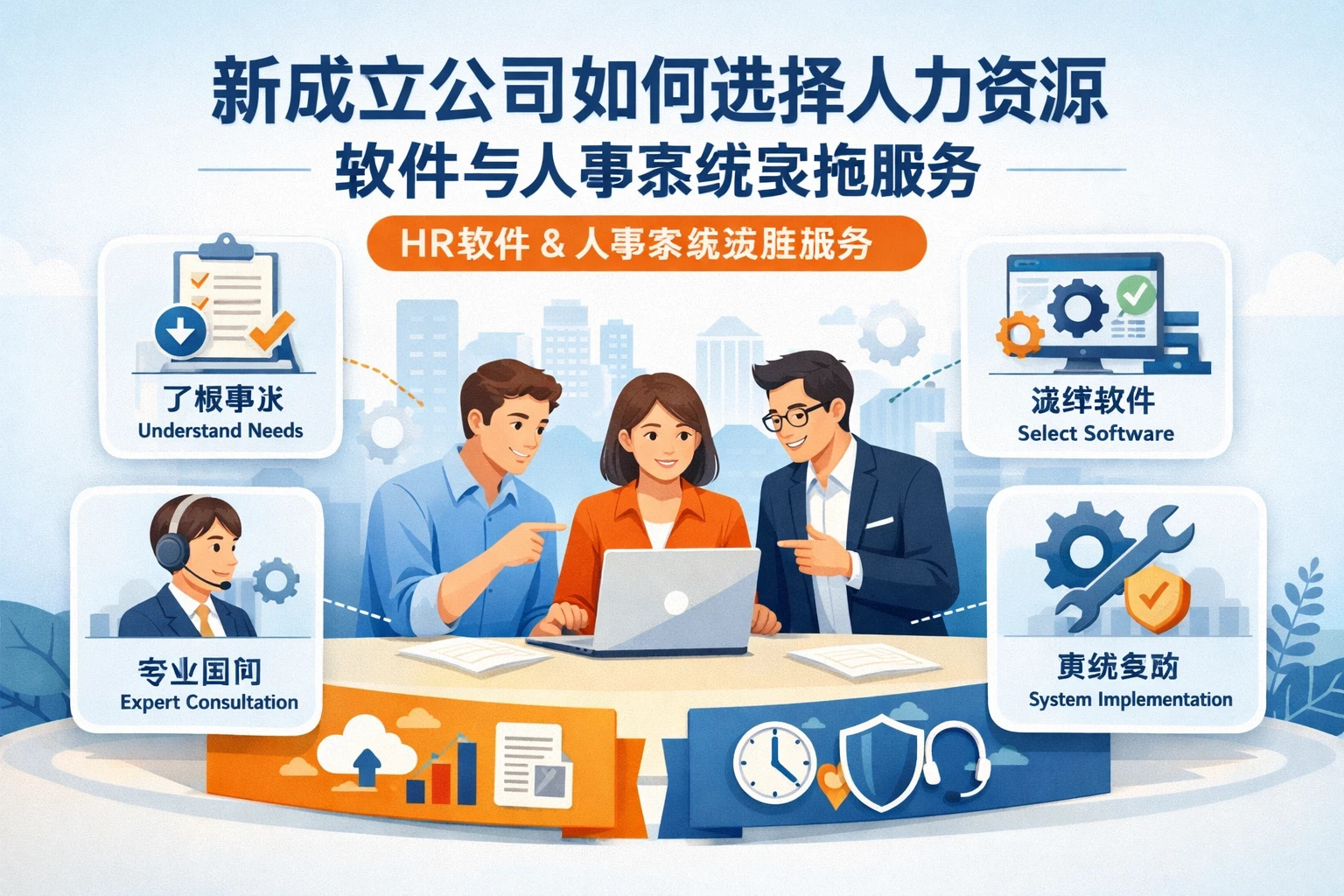 新成立公司如何选择人力资源软件与人事系统实施服务